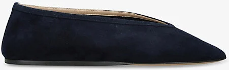 Womens Navy Luna Pointed-Toe Suede Pumps Eur 39 / 6 Uk Women