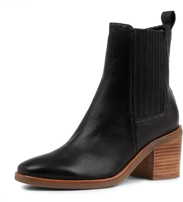 Women's Naydo Ankle Boot In Black/natural