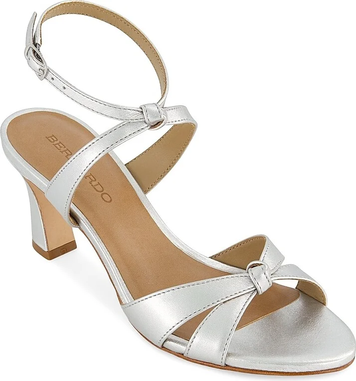 Women's Neera Ankle Strap Heeled Sandals - Silver - Size 6 - Image 2