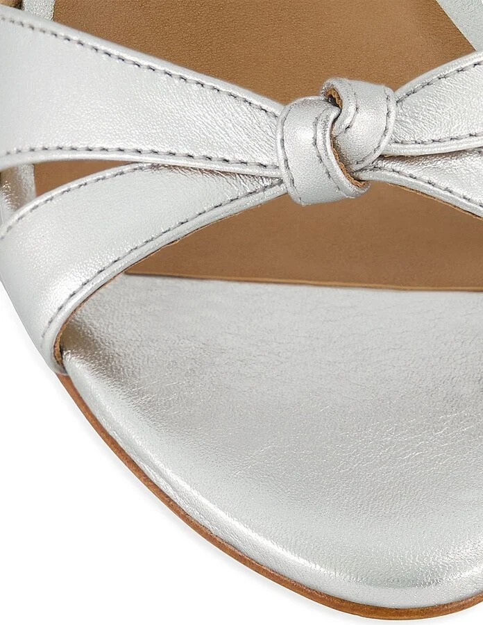 Women's Neera Ankle Strap Heeled Sandals - Silver - Size 6 - Image 5