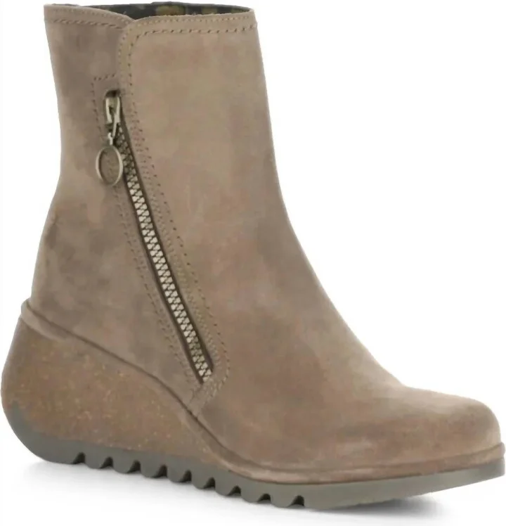 Women's Nela Zip Up Ankle Boots In Taupe