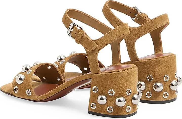 Women's Nellcôte 60MM Crust Leather Sandals - Havana Beige - Size 5 - Image 3