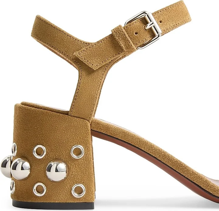 Women's Nellcôte 60MM Crust Leather Sandals - Havana Beige - Size 5 - Image 6