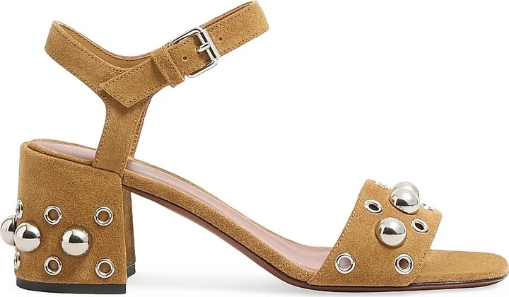 Women's Nellcôte 60MM Crust Leather Sandals - Havana Beige - Size 5