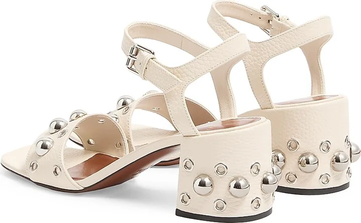 Women's Nellcôte 60MM Sandals in Grainy Calfskin - Light Ivory - Size 7 - Image 3