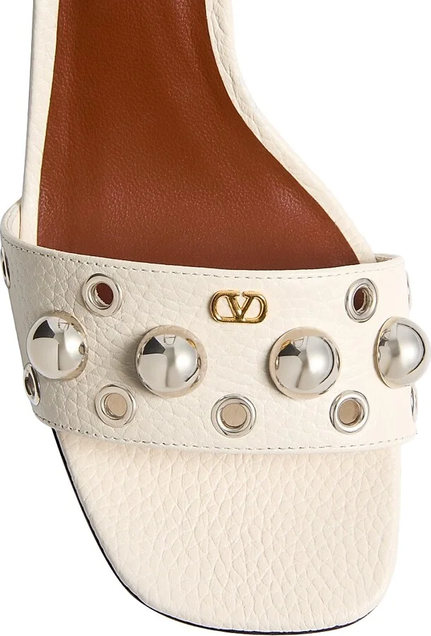Women's Nellcôte 60MM Sandals in Grainy Calfskin - Light Ivory - Size 7 - Image 5