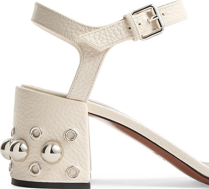 Women's Nellcôte 60MM Sandals in Grainy Calfskin - Light Ivory - Size 7 - Image 6