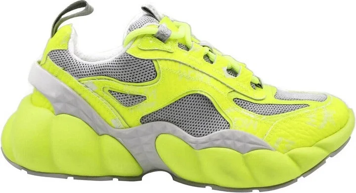 Women's Neon Yellow Luft Collection Visetos Canvas Sneaker - Image 2