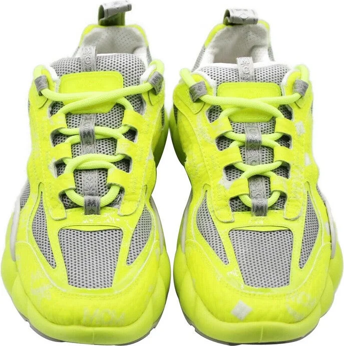 Women's Neon Yellow Luft Collection Visetos Canvas Sneaker - Image 4