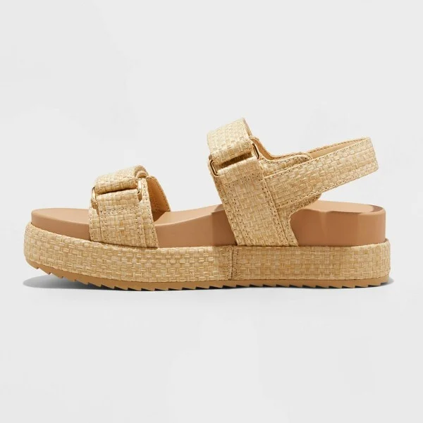Women's ner Platform Double Band Sandals - A New Day™ : Cushioned Footbed, Open Toe - Image 2