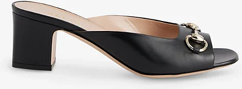 Womens Nero Horsebit 55 High-Heel Leather Mules Eur 40 / 7 Uk Women