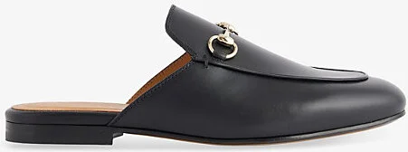 Womens Nero Princetown Leather Mules Eur 41 / 8 Uk Women