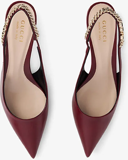 Womens Nero Signoria Slingback Heeled Leather Pumps Eur 39 / 6 Uk Women - Image 3