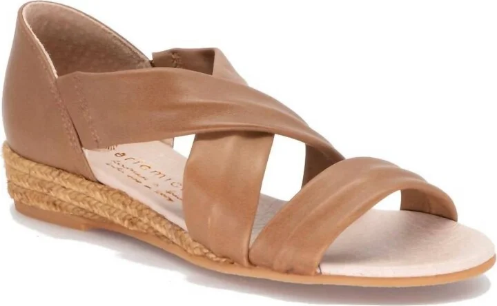 Women's Nettie Flat Sandals In Tan