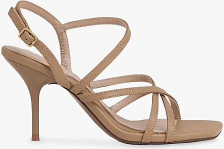 Womens Neutral Elise Strappy Stiletto Leather Sandals Eur 36 / 3 Uk Women