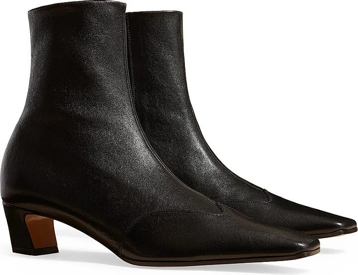 Women's Nevada 40MM Leather Ankle Boots - Black - Size 6 - Image 4