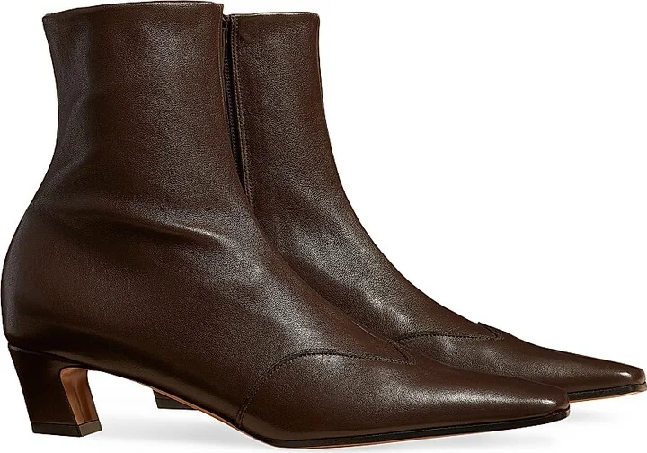 Women's Nevada 40MM Leather Ankle Boots - Black - Size 6 - Image 6