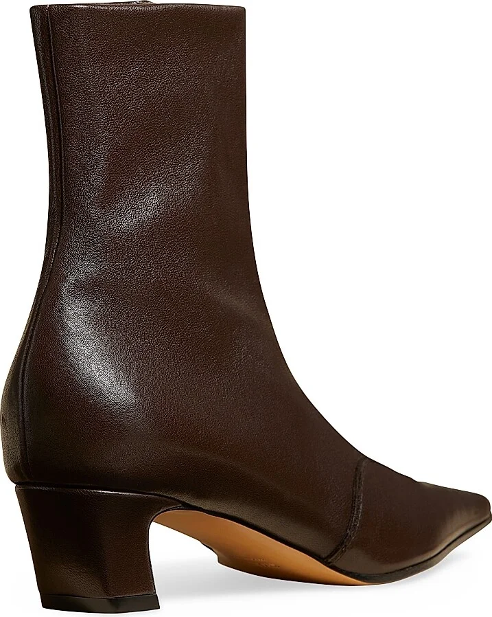Women's Nevada 40MM Leather Ankle Boots - Black - Size 6 - Image 7