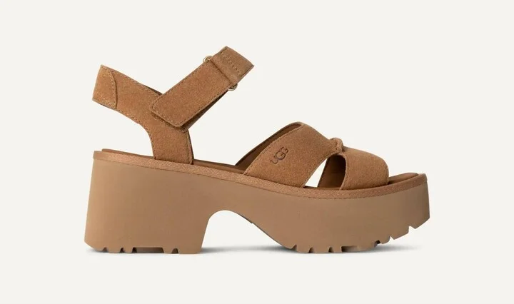 Women's New Heights Ankle Strap Heel Sandal In Chestnut