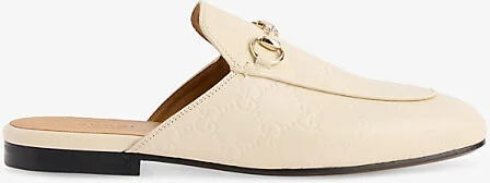Womens New Ivoire Princetown Leather Mules Eur 38/5 Uk Women