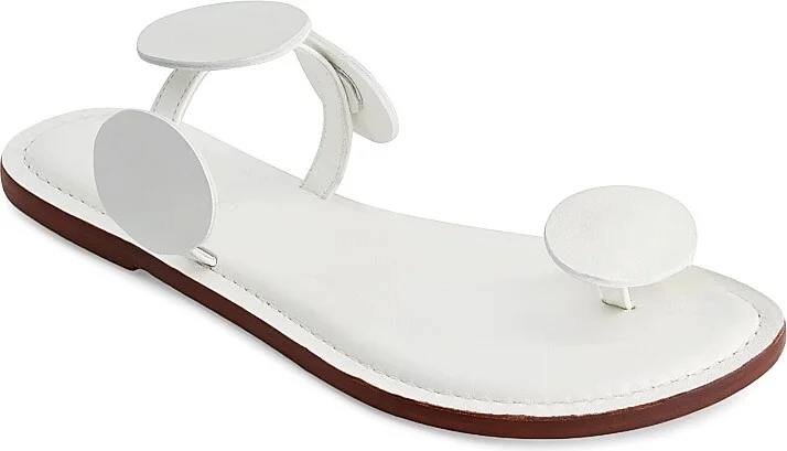 Women's New Moon Toe Ring Sandals - White - Size 6 - Image 2