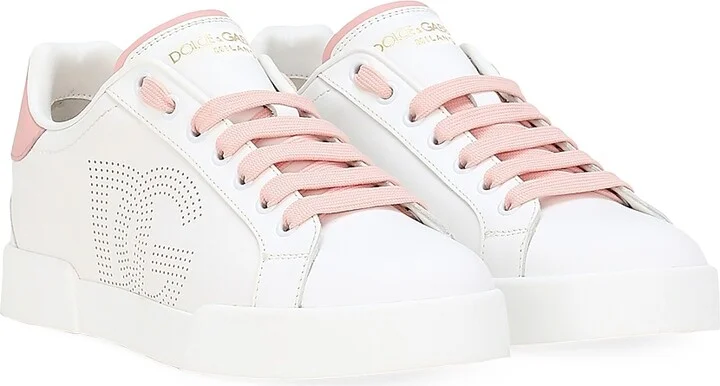 Women's New Portofino Low-Top Sneakers - White Pink - Size 6 - Image 2