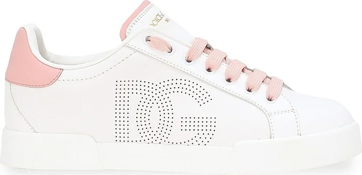 Women's New Portofino Low-Top Sneakers - White Pink - Size 6