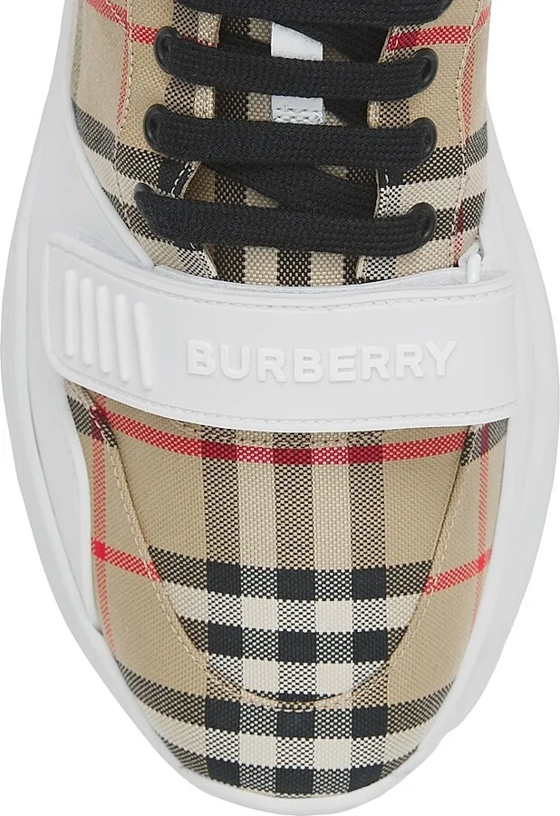 Women's New Regis Check Sneakers - Archive Beige - Size 5 - Image 4