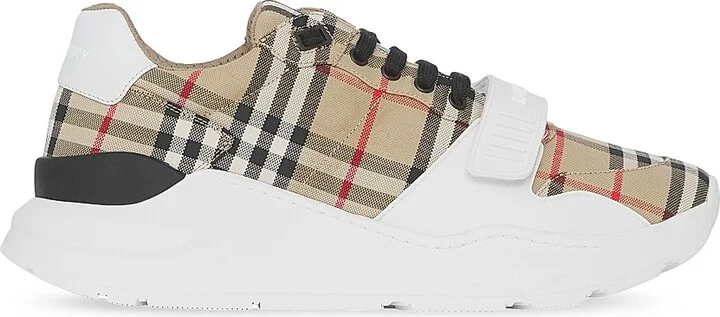Women's New Regis Check Sneakers - Archive Beige - Size 5