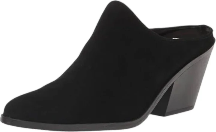 Women's Nicole Mule In Black Suede