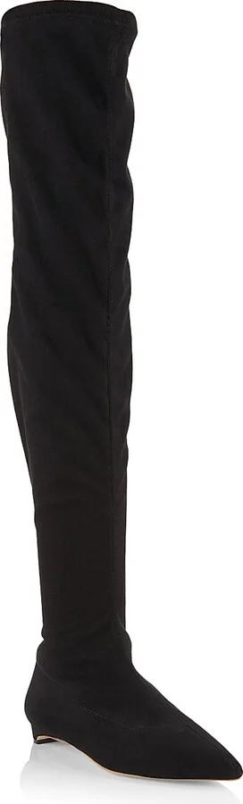 Women's Nicoletta Vegan Suede Over-The-Knee Boots - Black Suede - Size 5 - Image 2