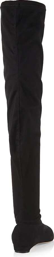 Women's Nicoletta Vegan Suede Over-The-Knee Boots - Black Suede - Size 5 - Image 3