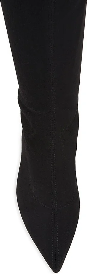 Women's Nicoletta Vegan Suede Over-The-Knee Boots - Black Suede - Size 5 - Image 4