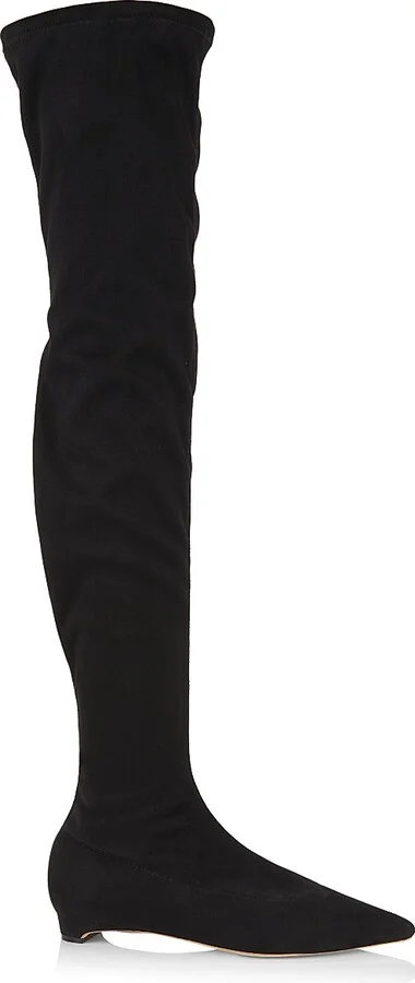 Women's Nicoletta Vegan Suede Over-The-Knee Boots - Black Suede - Size 5