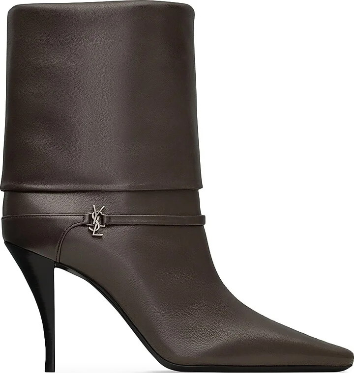 Women's Niki Booties in Smooth Leather - Eagle Brown - Size 6