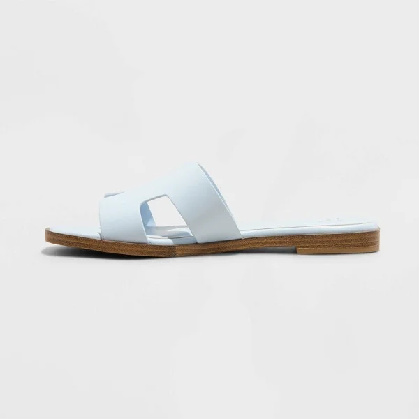Women's Nina Raffia H-Band Slide Sandals - A New Day™ : Open Toe, Block Heel, Slip On, Textured Outsole - Image 4