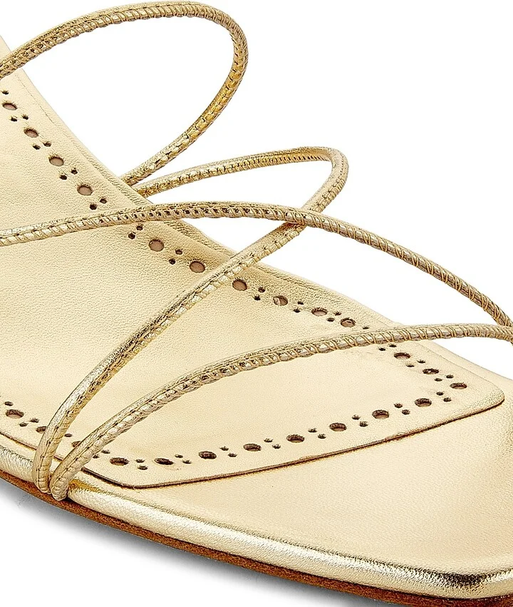 Women's Ninfemu 50MM Leather Sandals - Silver - Size 6.5 - Image 9