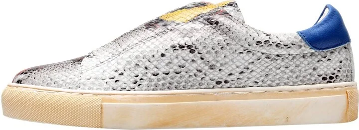 Women's Nissa Slip-On Shoes In Grey Embossed Snake