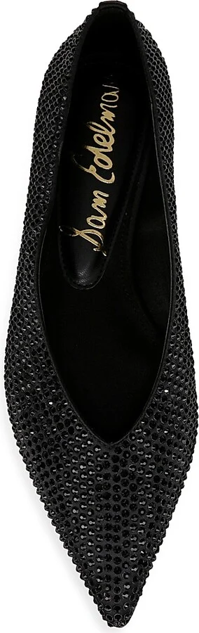 Women's Nita Crystal-Embellished Point-Toe Flats - Black - Size 6 - Image 4