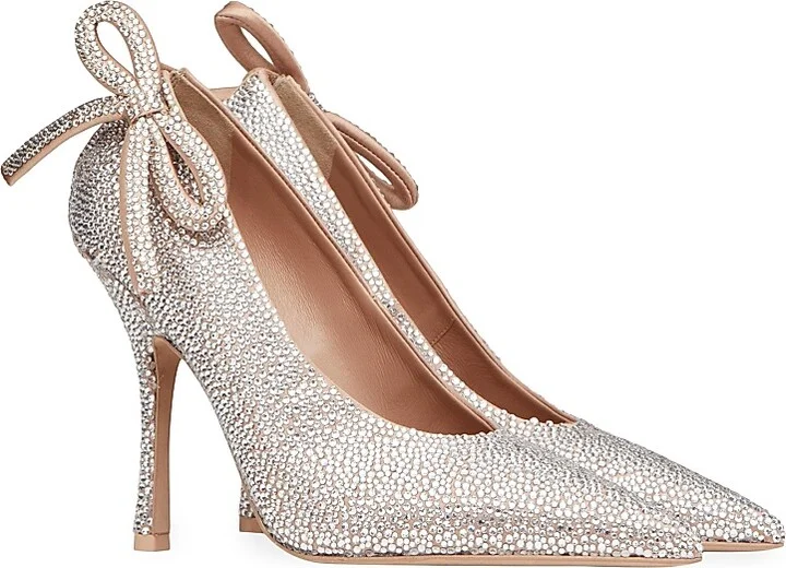 Women's Nite-Out 110MM Pumps with Crystals - Crystal - Size 6.5 - Image 2