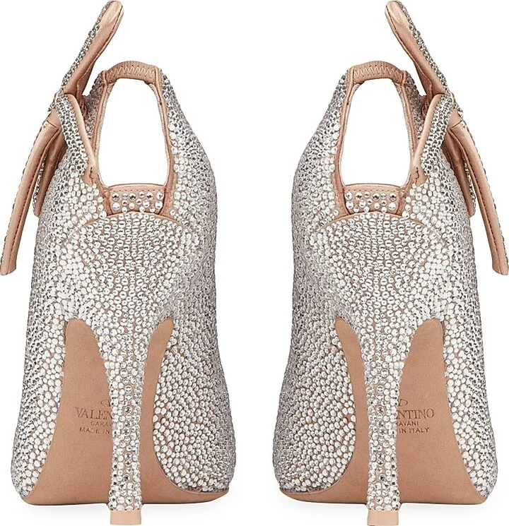 Women's Nite-Out 110MM Pumps with Crystals - Crystal - Size 6.5 - Image 3