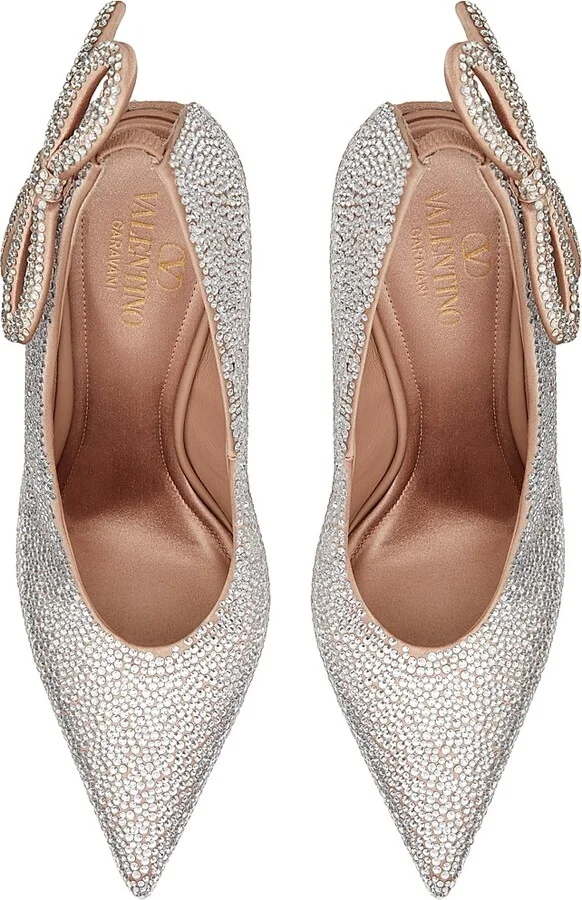 Women's Nite-Out 110MM Pumps with Crystals - Crystal - Size 6.5 - Image 4