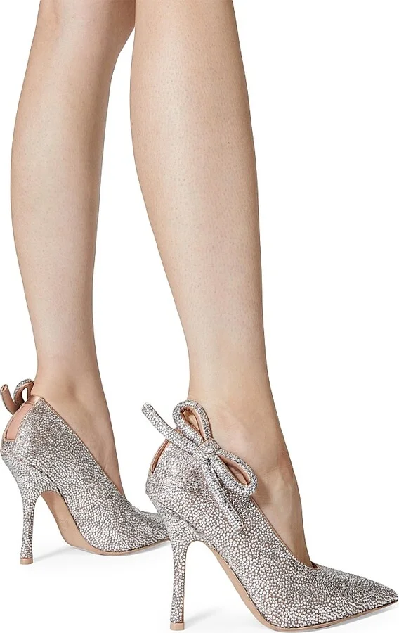 Women's Nite-Out 110MM Pumps with Crystals - Crystal - Size 6.5 - Image 6