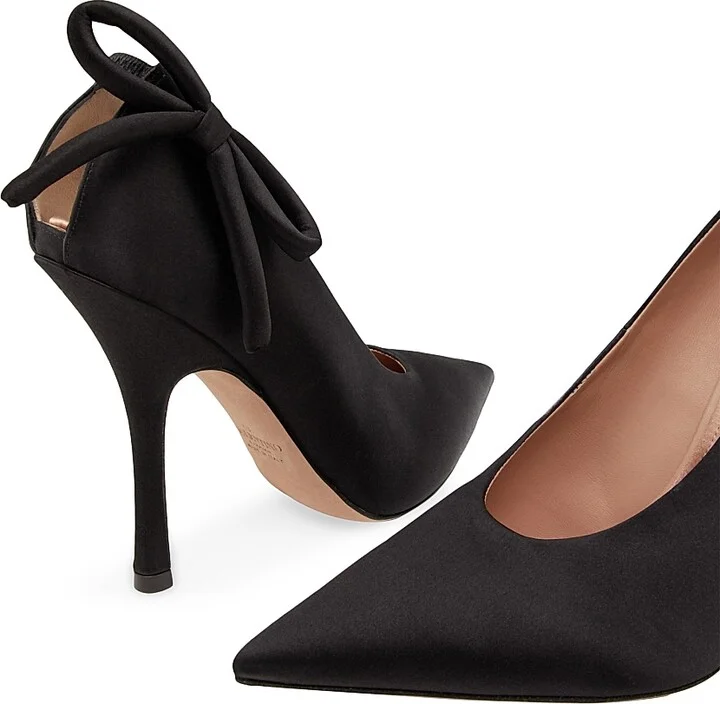 Women's Nite-Out Satin 110MM Pumps - Black - Size 11.5 - Image 5