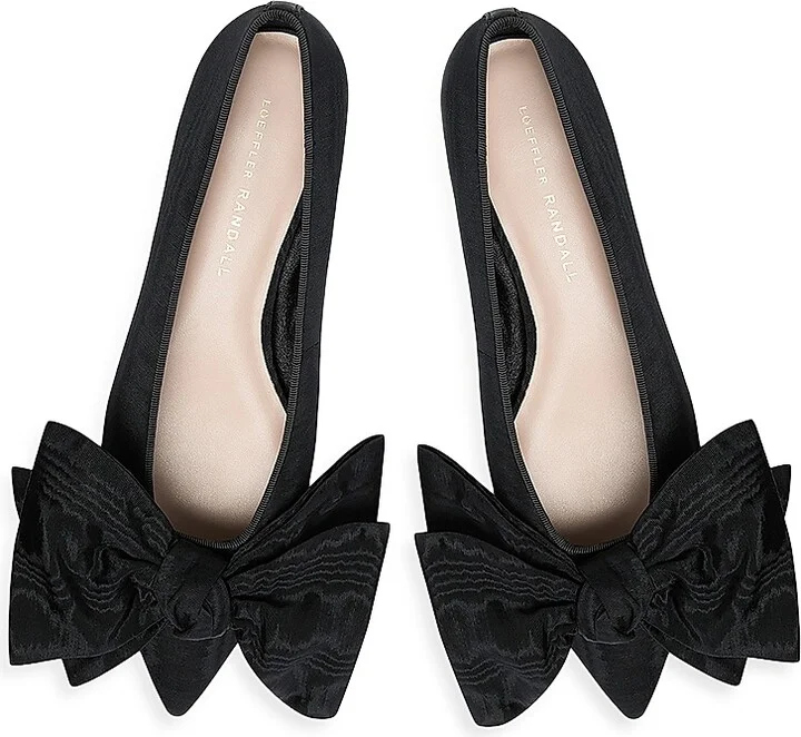 Women's Noa Moiré Bow Flats - Black - Size 8.5 - Image 5