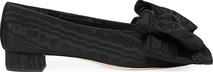 Women's Noa Moiré Bow Flats - Black - Size 8.5