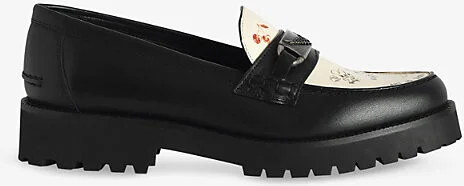Womens Noir Joecassin Leather Loafers Eur 40 / 7 Uk Women