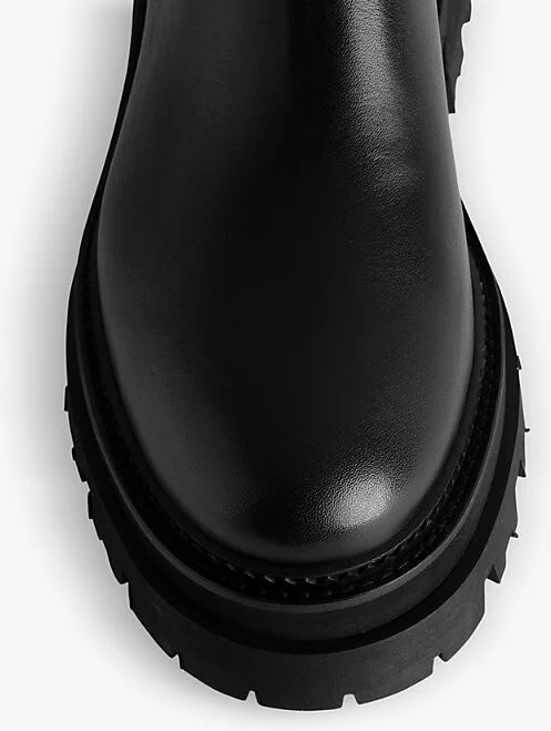 Womens Noir Ride Logo-Plaque Leather Chelsea Boots Eur 36 / 3 Uk Women - Image 2