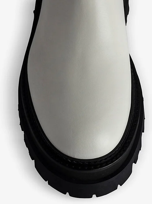Womens Noir Ride Logo-Plaque Leather Chelsea Boots Eur 36 / 3 Uk Women - Image 3