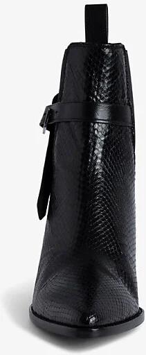 Womens Noir Tyler Python-Effect Leather Ankle Boots Eur 41 / 7 Uk Men - Image 2